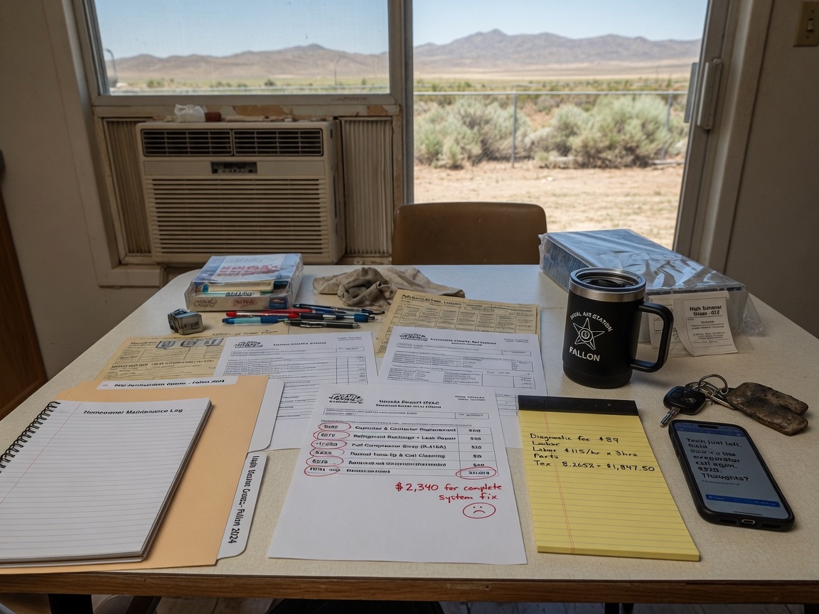 Typical Costs for AC Repair in Fallon Nevada Homes